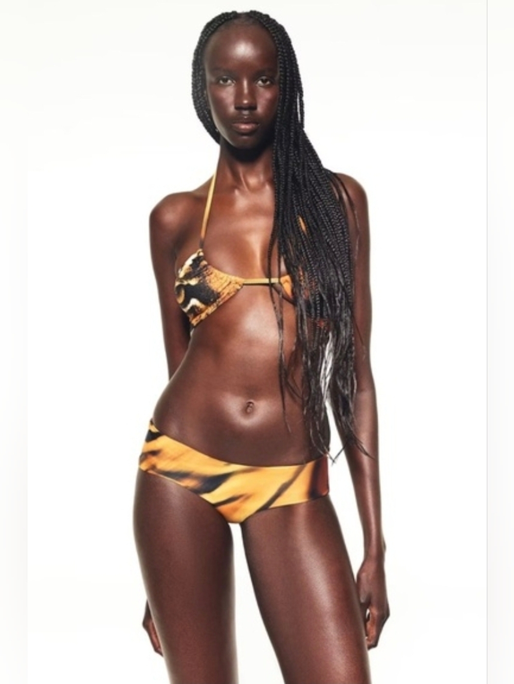 Skims x Roberto Cavalli Tiger Print Hipster Bikini Bottoms New
